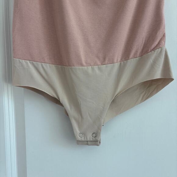 NWT L'AGENCE Dina One Shoulder Bodysuit SP Neutral Rusting Brown Essential Basic - Picture 5 of 9